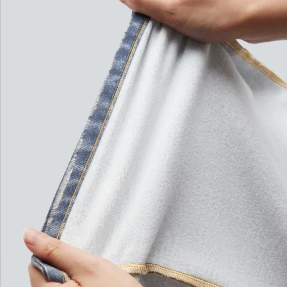 HALARA Wide-Leg Sweat Pant Jeans in Dark Blue Fade - Picture 6 of 12